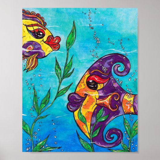 魚ファンシープリント ポスター (正面)