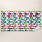 魚ファンシー ビーチタオル (正面)