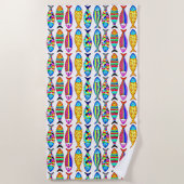 魚ファンシー ビーチタオル (正面)