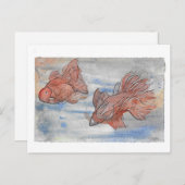 魚ファンシー ポストカード (正面/裏面)