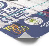 魚フライの資金調達フライヤー、魚フライ招待状 ポスター (角)