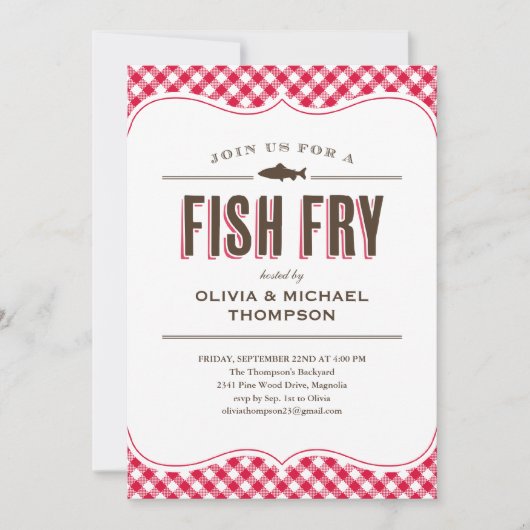 魚フライパーティの招待状 招待状 (正面)