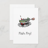 魚フライ招待状 招待状 (正面/裏面)