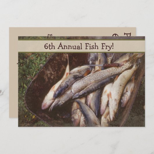 魚フライ招待状 招待状 (正面/裏面)