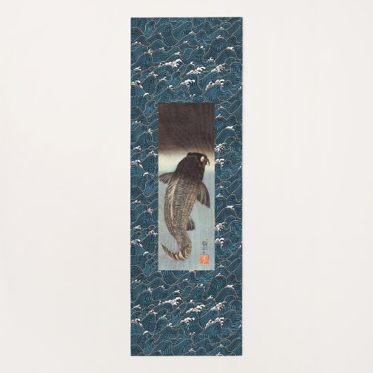 魚プリント付ヨガ日本のマット ヨガマット (裏面)