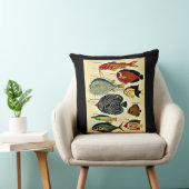 魚プリント クッション (椅子)