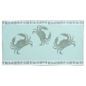 魚ボヘミアの沿岸縁どのカニ 枕カバー (正面左)