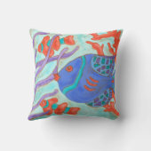 魚ポップ・アートの クッション (裏面)