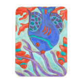 魚ポップ・アートの マグネット (縦)