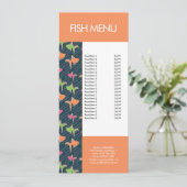 魚モダンの魚介類レストラン柄メニュー メニュー (スタンド正面)