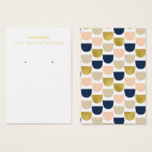 魚モダン型イヤリング表示カード (正面&裏面)