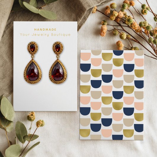 魚モダン型イヤリング表示カード