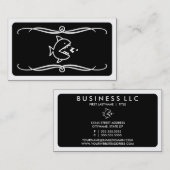 魚モダン食べ（色をカスタマイズ可能） 名刺 (正面/裏面)