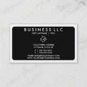 魚モダン食べ（色をカスタマイズ可能） 名刺 (裏面)