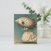 魚ユニークファッション ポストカード (スタンド正面)