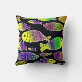 魚ユニーク柄アート買今 クッション (裏面)