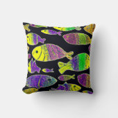 魚ユニーク柄アート買今 クッション (正面)