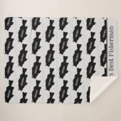 魚ユーモアのある柄ワールドの漁最高の師 シェルパブランケット (正面(横))