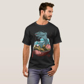 魚ラーメン波 Tシャツ (正面フル)