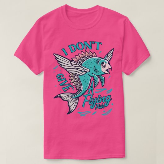 魚与えは飛んでいる怒ず Tシャツ (デザイン正面)