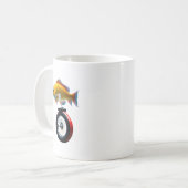 魚乗用電動一輪車 コーヒーマグカップ (正面左)