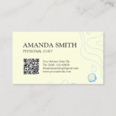 魚介パーソナライズされたケータリング名刺 名刺 (裏面)