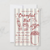 魚介描ザリガニがパーティーを煮る 招待状 (正面)