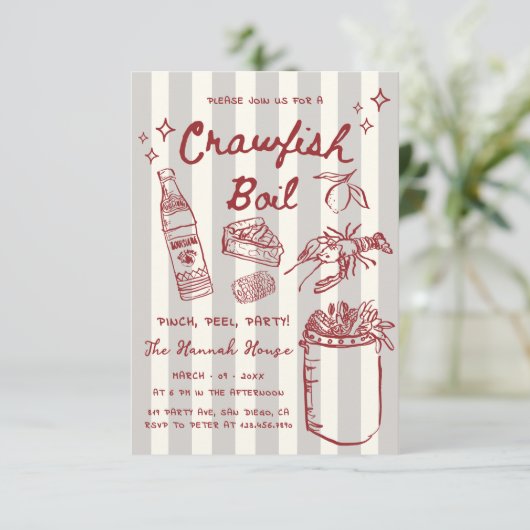 魚介描ザリガニがパーティーを煮る 招待状 (スタンド正面)