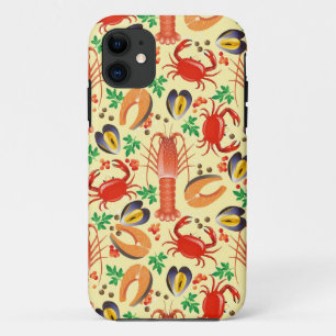 魚介類の模様 iPhone 11 ケース