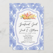 魚介類の沸騰招待状、低国沸騰シャワー 招待状 (正面/裏面)