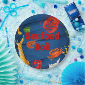 魚介類の煮沸とビールパーティー ペーパープレート (パーティー)