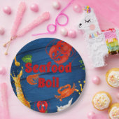 魚介類の煮沸とビールパーティー ペーパープレート (パーティー)