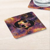 魚介類コースター スクエアペーパーコースター (アングル)