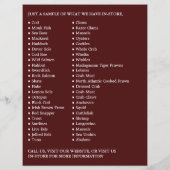 魚介類ディスプレイ，魚屋/妻，魚市場 チラシ (裏面)