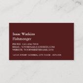 魚介類ディスプレイ,魚屋/妻,魚市場 名刺 (裏面)