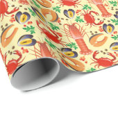 魚介類パターン ラッピングペーパー (ロールコーナー)