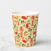 魚介類パターン 紙コップ (正面)