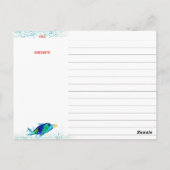 魚介類レモンキーパークックブックレシピカード ポストカード (裏面)