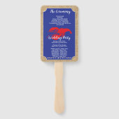 魚介類ロブスター沸騰ビーチ結婚式プログラムファン ハンドファン (裏面)