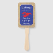 魚介類ロブスター沸騰ビーチ結婚式プログラムファン ハンドファン (正面)