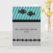 魚介類誕生日用3月カード カード (黄色い花)