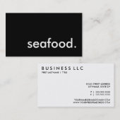 魚介類。 名刺 (正面/裏面)