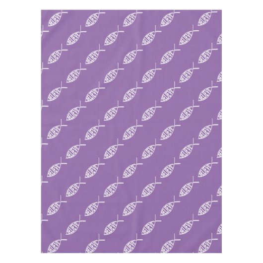 魚信じラベンダー テーブルクロス (正面)