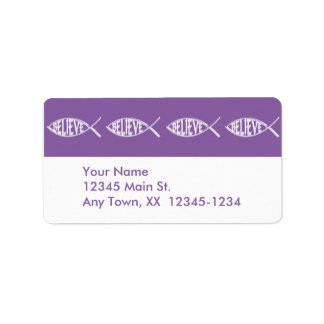 魚信じラベンダー ラベル