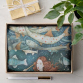 魚初期のの切り離し絵画付き人魚 薄葉紙 (ギフト)
