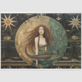 魚初期のの天離れ付き人魚 薄葉紙