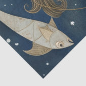 魚初期のの魚介類が切り離される女性 薄葉紙 (詳細)