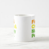 魚及び破片及び柔らかいエンドウ豆 コーヒーマグカップ (中央)