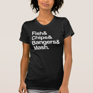 魚及び破片及び爆竹及びマッシュ Tシャツ