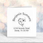 魚噛み魚釣りフックアーチアドレス セルフインキングスタンプ